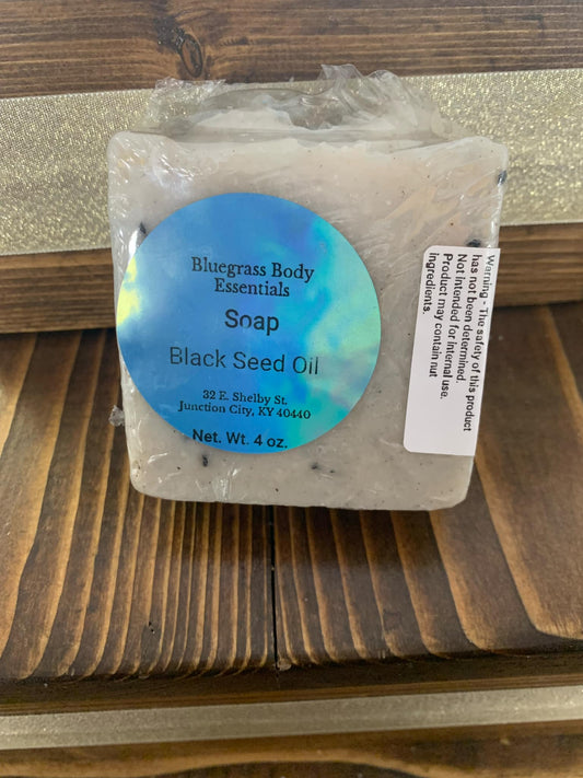 Black Seed OIl: “Infused with nutrient-rich black seed oil, this soap delivers a deeply cleansing and restorative lather that helps soothe inflammation, balance skin tone, and support a healthy glow — a centuries-old remedy reimagined for modern skincare.